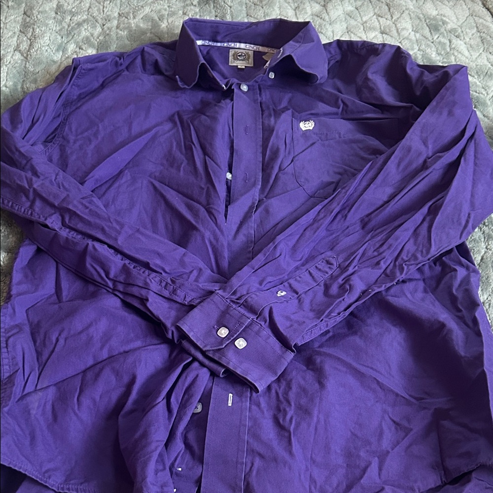Cinch Purple Cotton Shirt